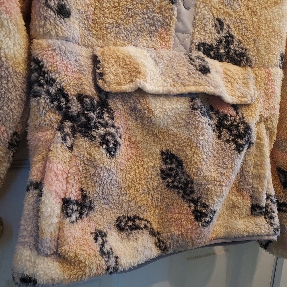 Billabong Women's Adventure Division Multicolor Fleece Sherpa Jacket Pullover - Picture 5 of 6